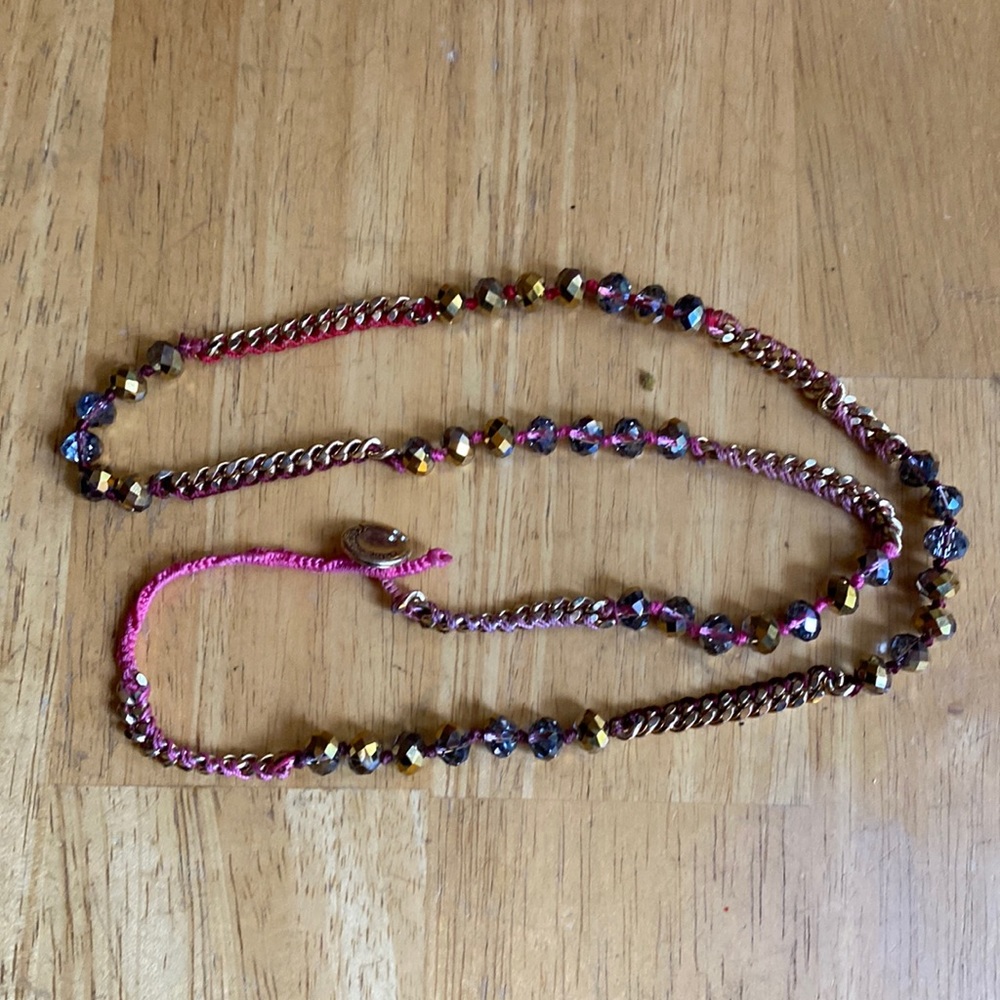 V! 26” Elegant Beautiful Bronze Tone Multi-Color Bead Necklace Chloe & Isabel